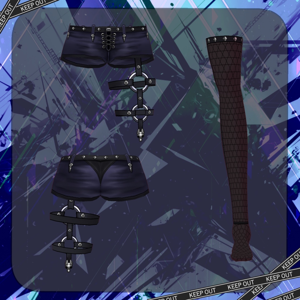 【Vroid】パンクシルバードッグ【衣装】