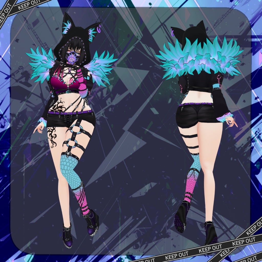 【Vroid】パンクシルバードッグ【衣装】