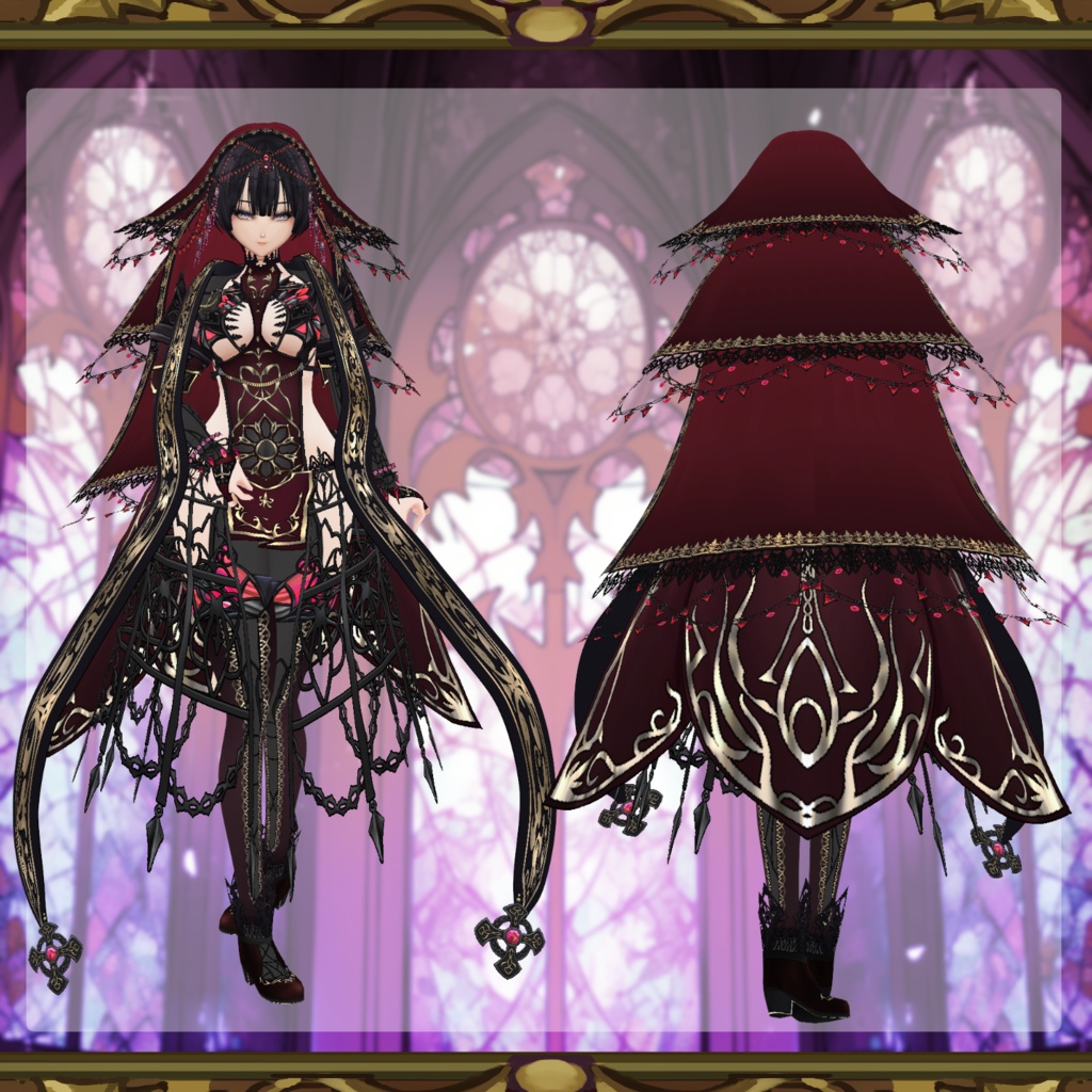 【Vroid】夜霧の聖歌【ハロウィン衣装】