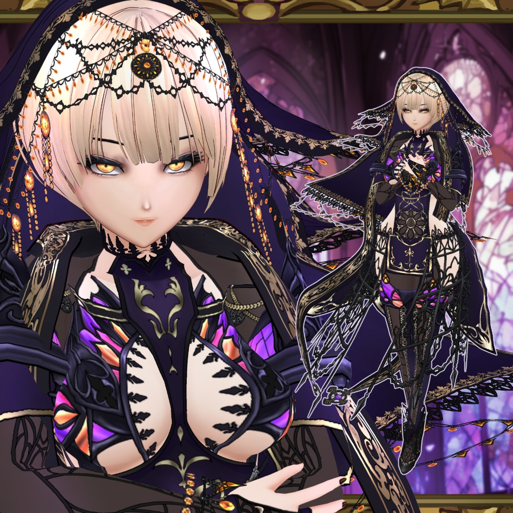 【Vroid】夜霧の聖歌【ハロウィン衣装】