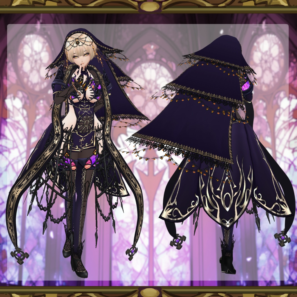 【Vroid】夜霧の聖歌【ハロウィン衣装】