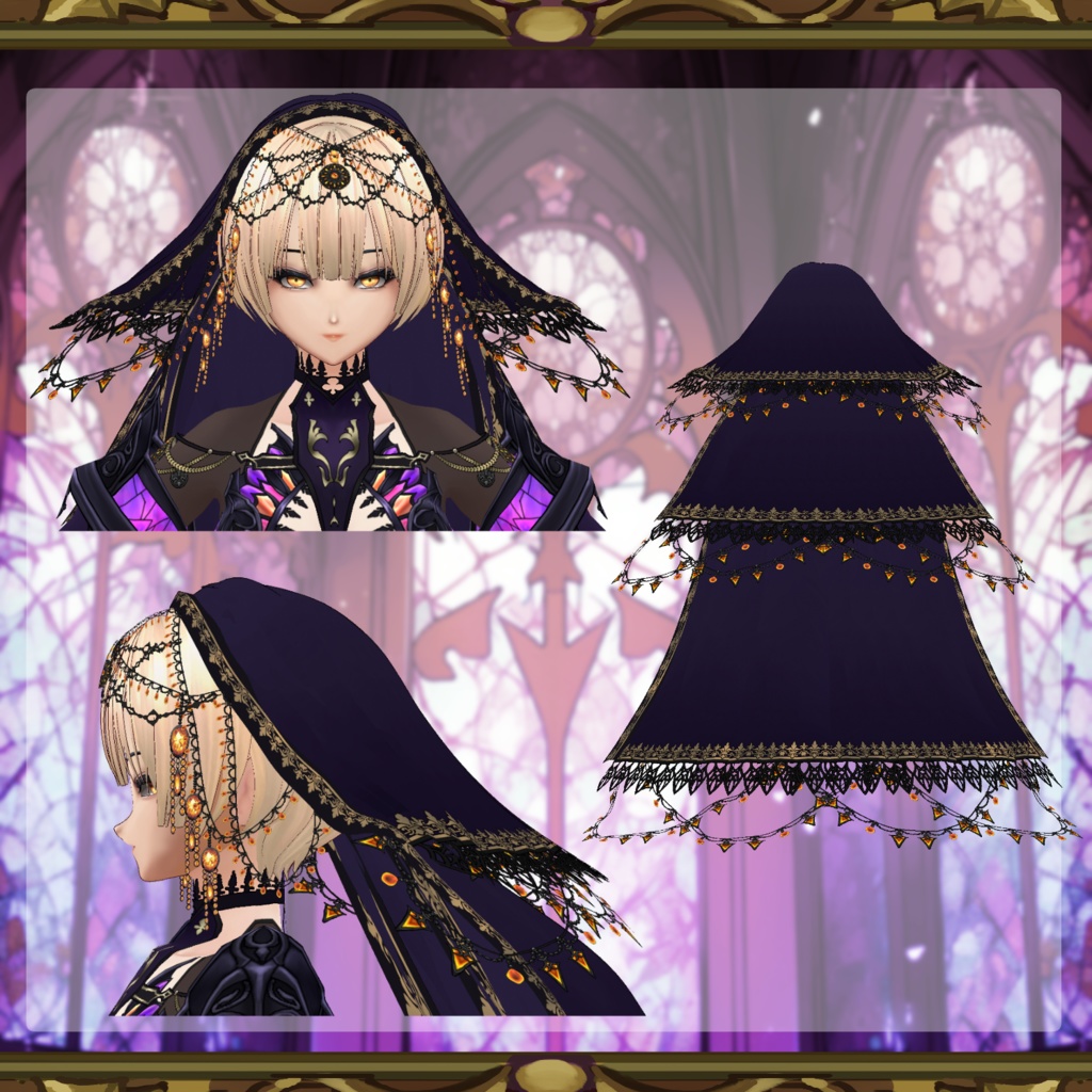 【Vroid】夜霧の聖歌【ハロウィン衣装】