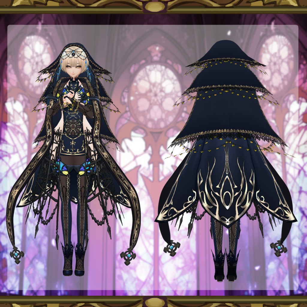 【Vroid】夜霧の聖歌【ハロウィン衣装】