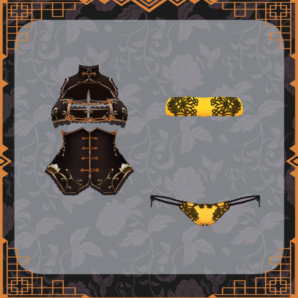 【Vroid】キョンシー・ドレス【ハロウィン衣裳】