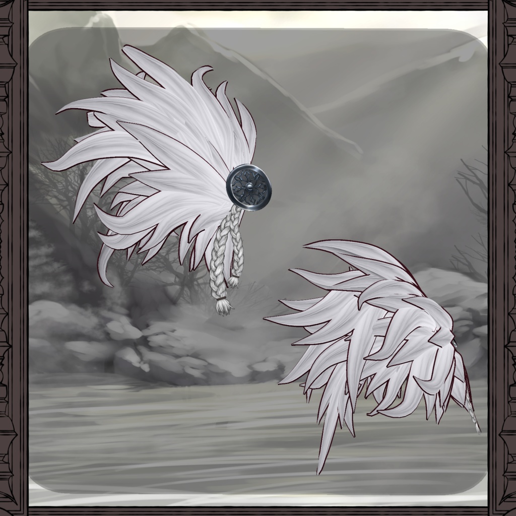 【Vroid】雪獅子の鎧 Snow Lion Armor【ヴァイキング衣装】