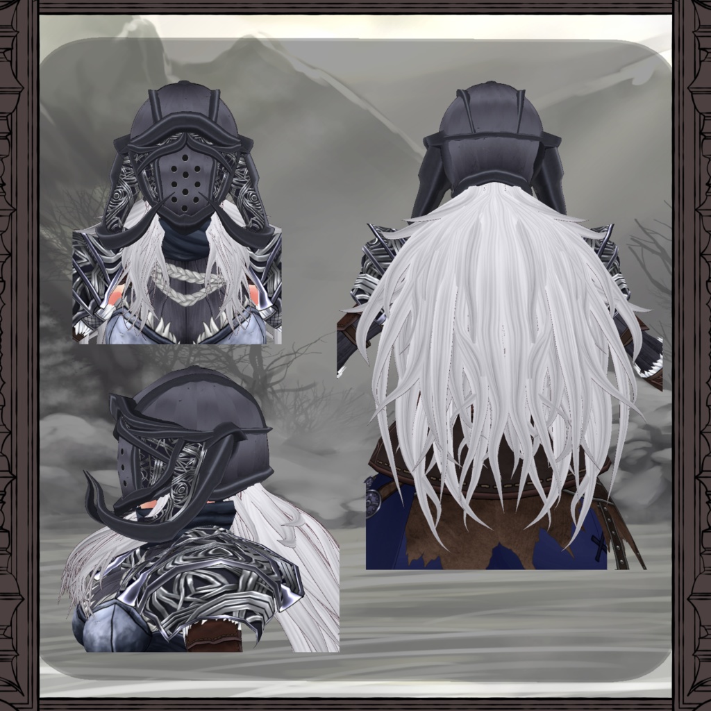 【Vroid】雪獅子の鎧 Snow Lion Armor【ヴァイキング衣装】