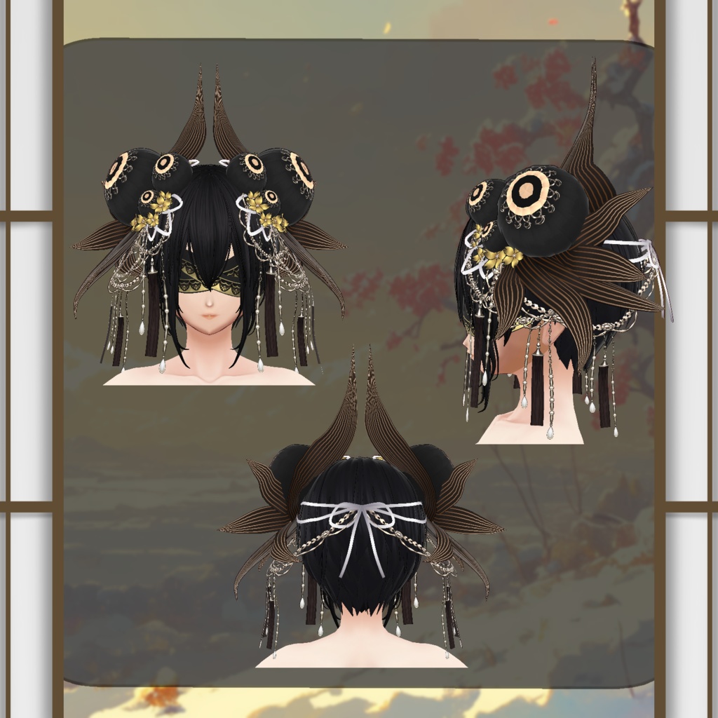 【Vroid】金眼の晴れ着 Golden eye Kimono【着物・和服】