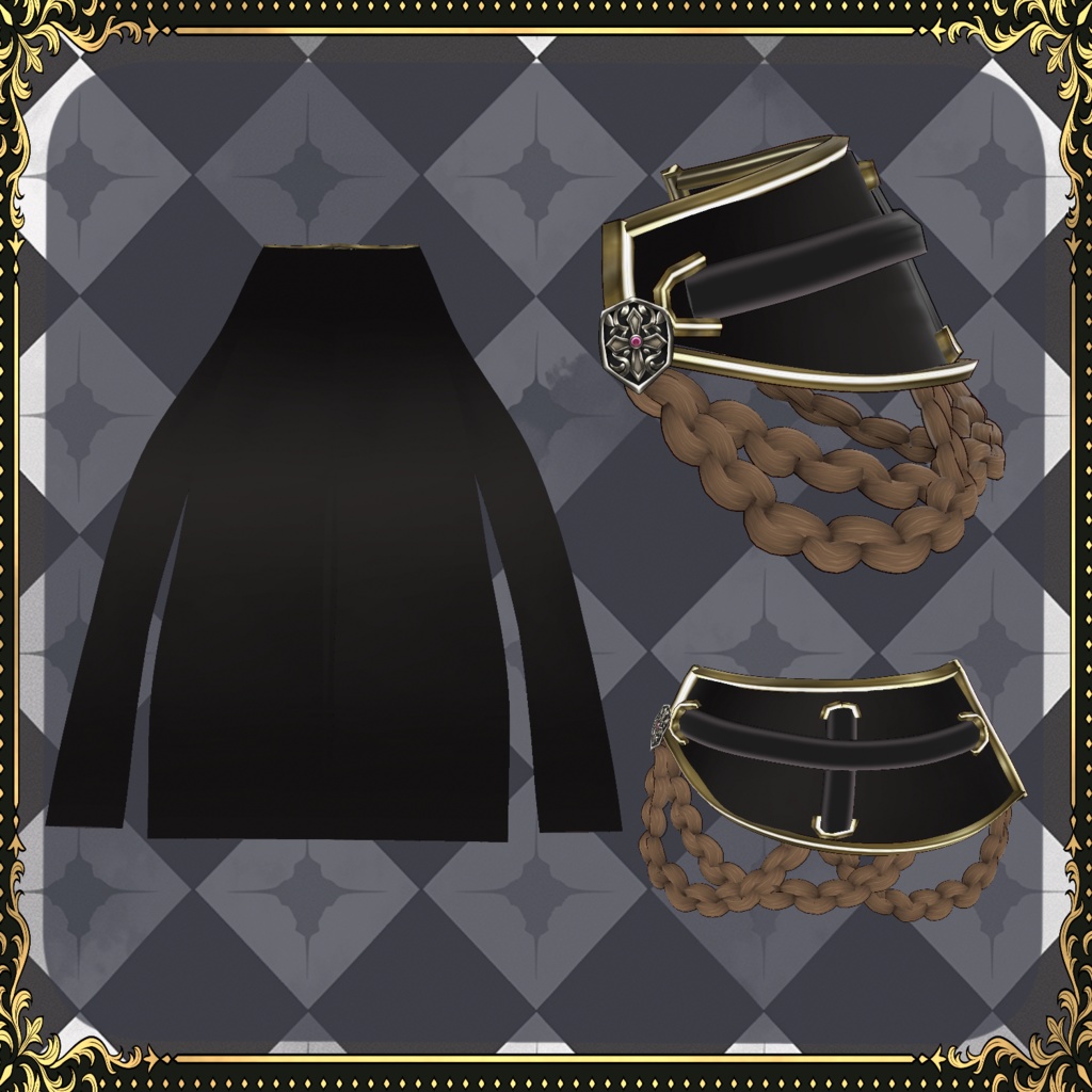 【Vroid】シュバルツレーヴェ Schwarze Liebe【軍服】