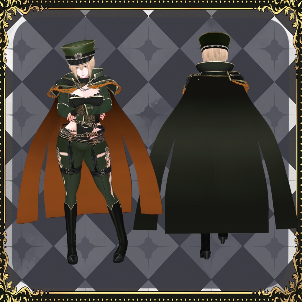 【Vroid】シュバルツレーヴェ Schwarze Liebe【軍服】