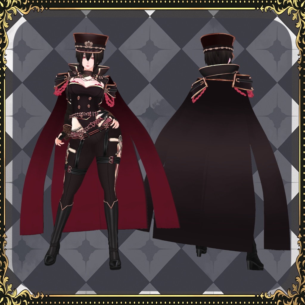 【Vroid】シュバルツレーヴェ Schwarze Liebe【軍服】