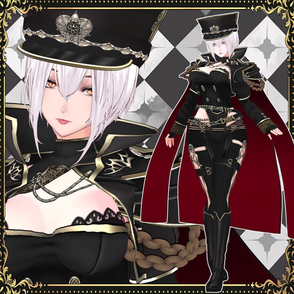 【Vroid】シュバルツレーヴェ Schwarze Liebe【軍服】