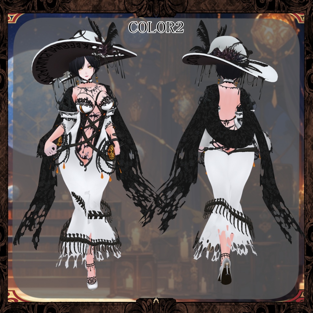 【Vroid】液体の魔女のドレス Liquid Witch's Dress【ファンタジー】