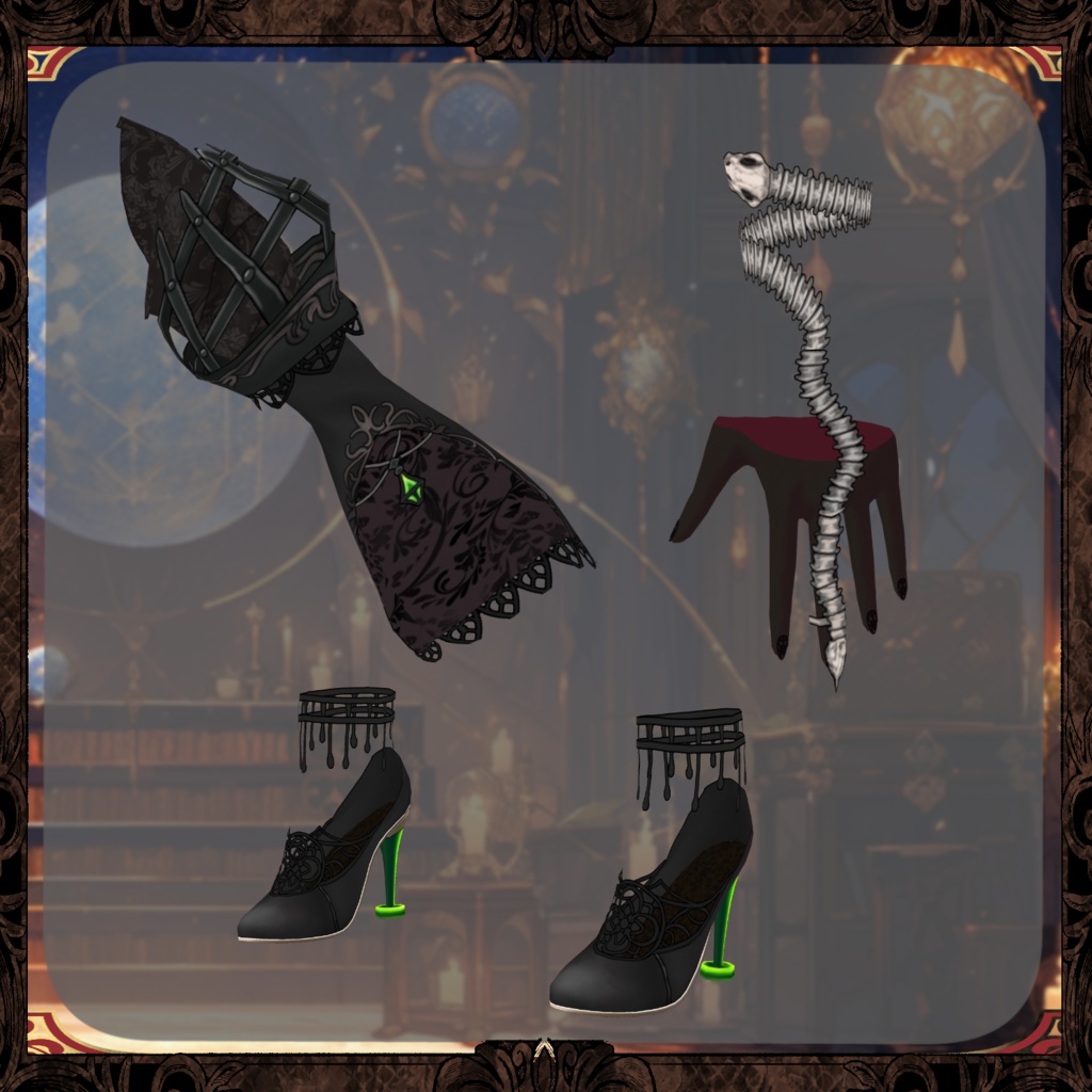 【Vroid】液体の魔女のドレス Liquid Witch's Dress【ファンタジー】