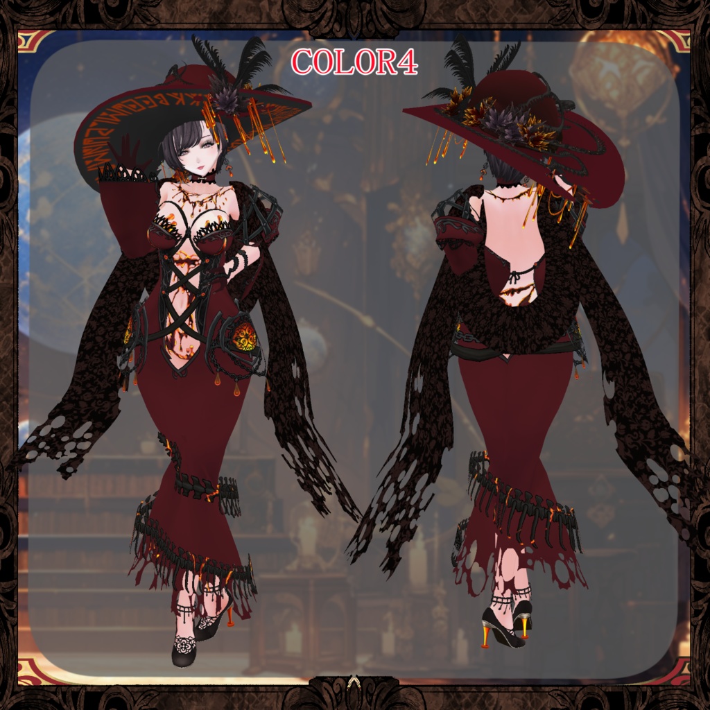 【Vroid】液体の魔女のドレス Liquid Witch's Dress【ファンタジー】