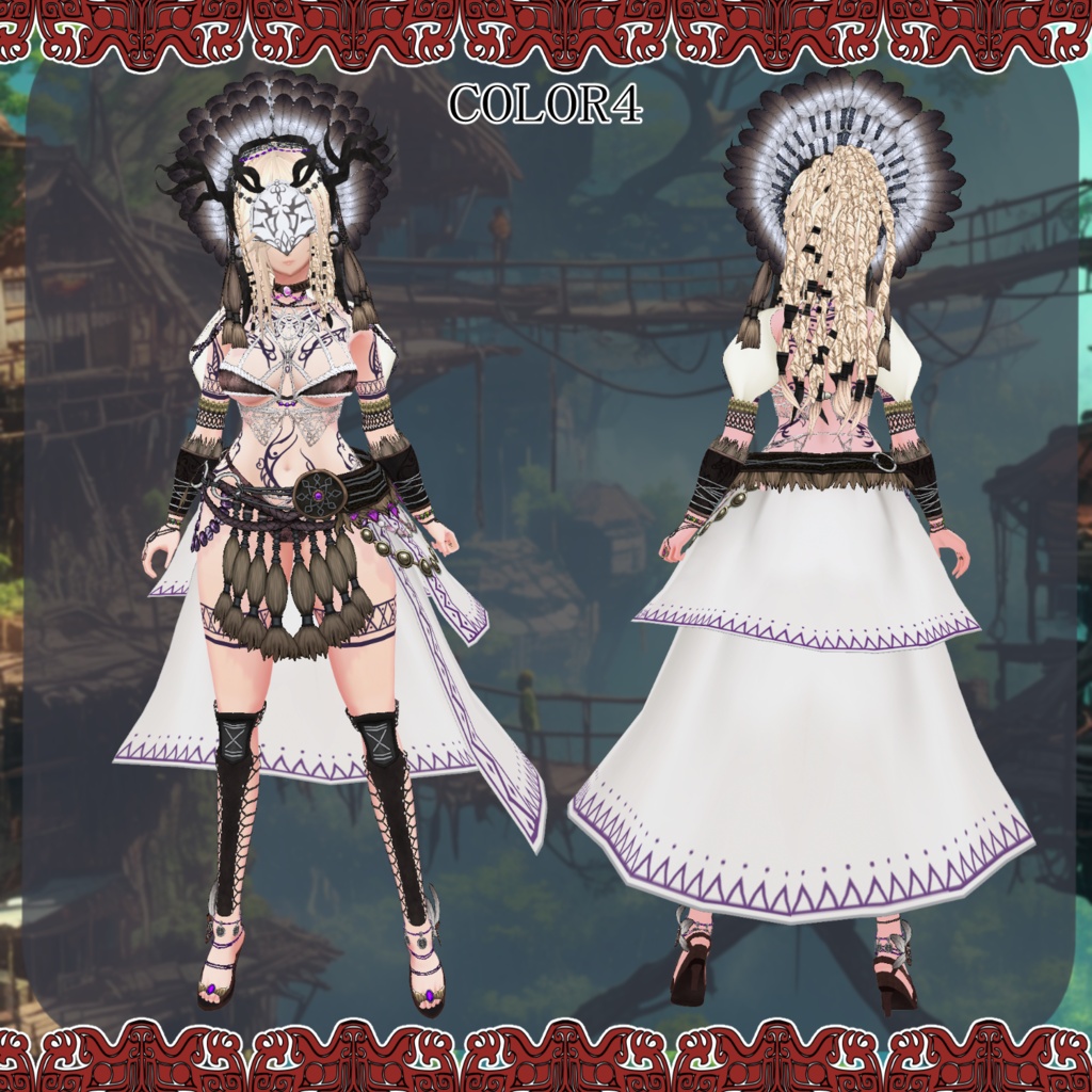 【Vroid】大地の戦装束 Earth Warrior Regalia【ファンタジー】