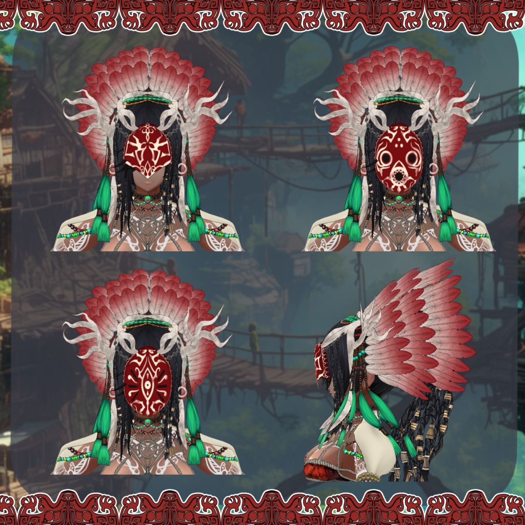 【Vroid】大地の戦装束 Earth Warrior Regalia【ファンタジー】