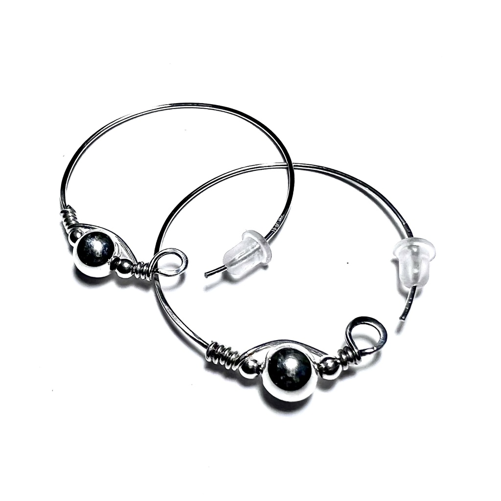 小さなアシリパさんのニンカリ風フープピアス2　silver