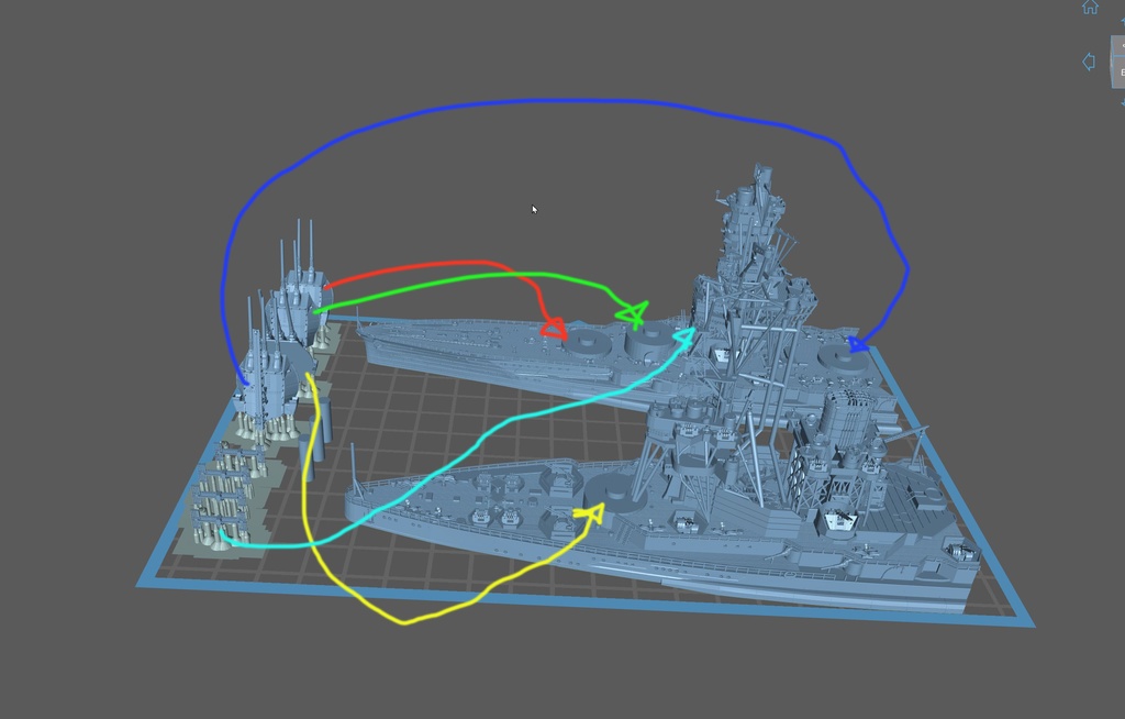 幻の戦艦扶桑3Dプリンター用データ(ワシントン海軍軍縮条約交渉中の改装計画案(昭和20年時の姿))