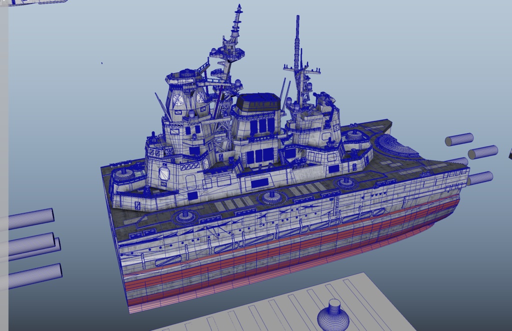 超大型レールガン搭載 護衛艦やまと 3Dプリンター用データ