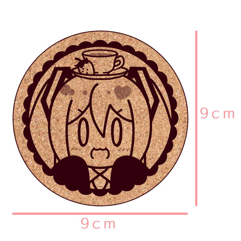 ちびミク_コルクコースター