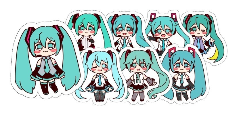 初音ミク_フレークシール