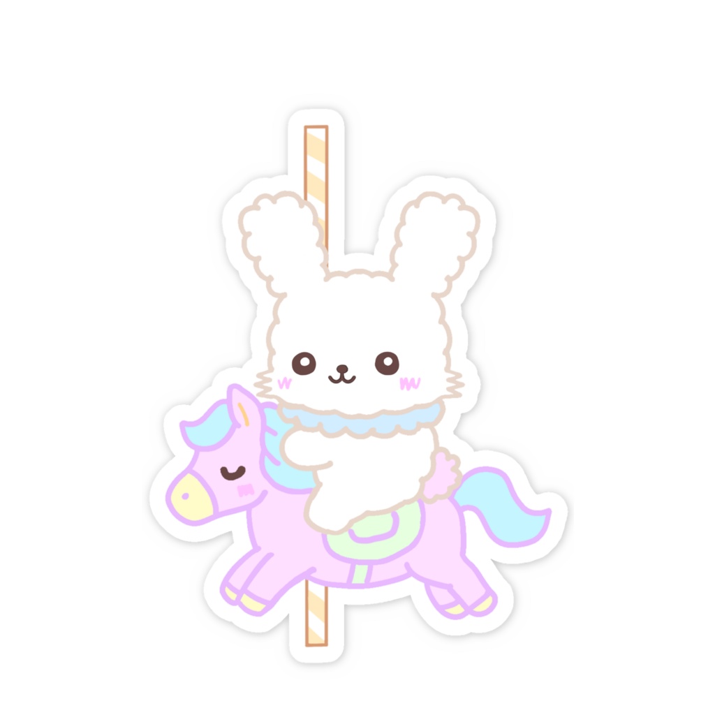 スマホステッカー(メリーゴーランド)