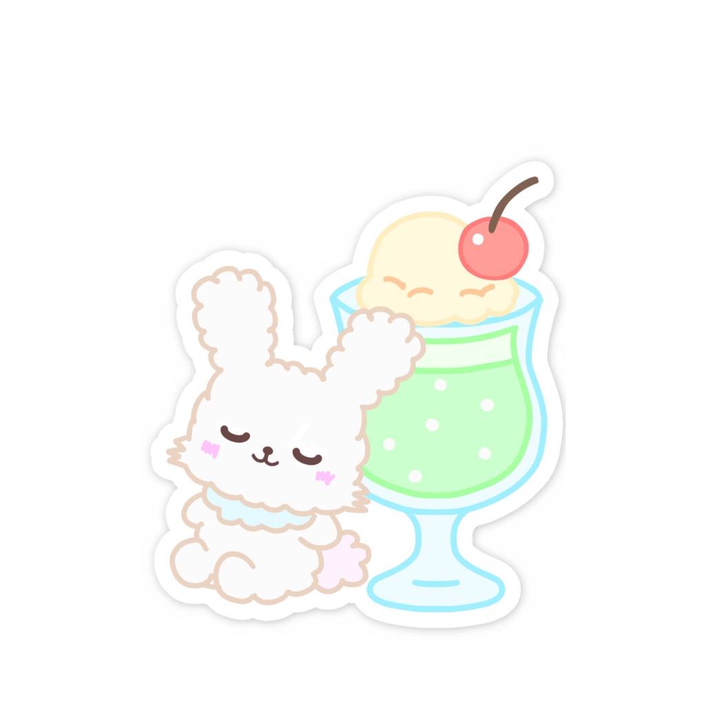 スマホステッカー(クリームソーダ)