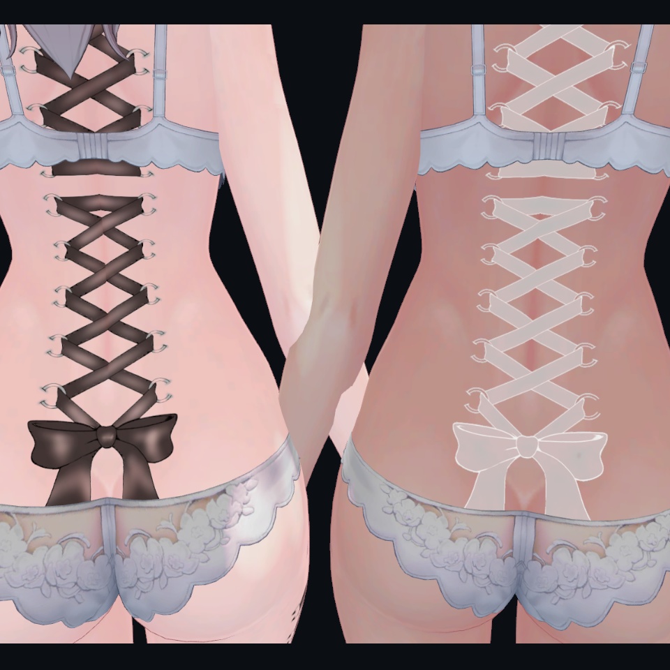 【VRC】コルセットタトゥー5種セット【汎用】Corset Tattoo Set|5 Designs