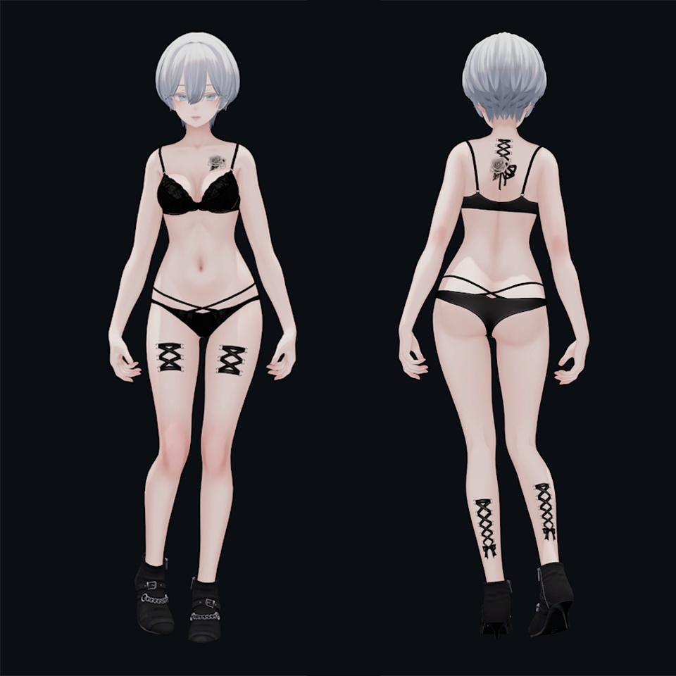 【VRC】コルセットタトゥー5種セット【汎用】Corset Tattoo Set|5 Designs