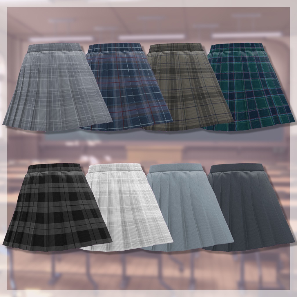 【VRoid】スクールカーディガン(スカート)