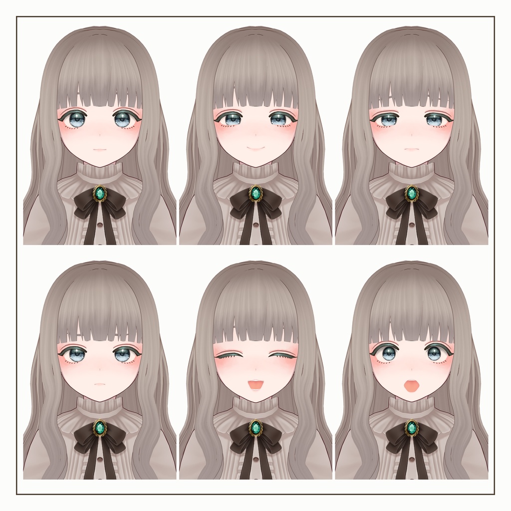 【VRoid】オリジナル3Dモデル「栞」