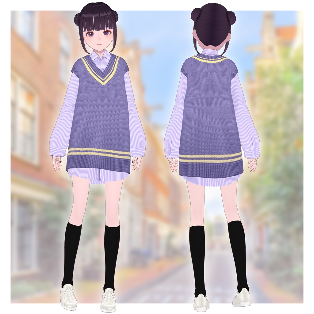 【VRoid】オーバーサイズニットベスト