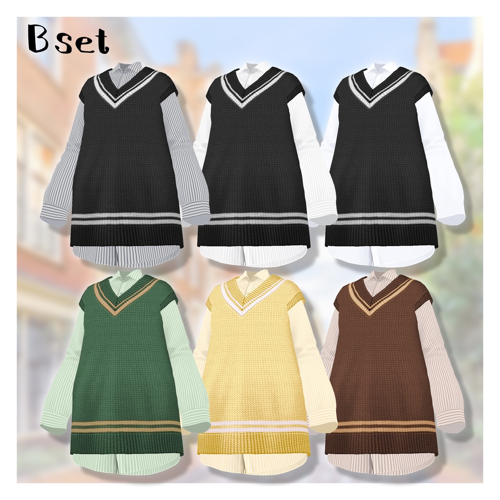 【VRoid】オーバーサイズニットベスト