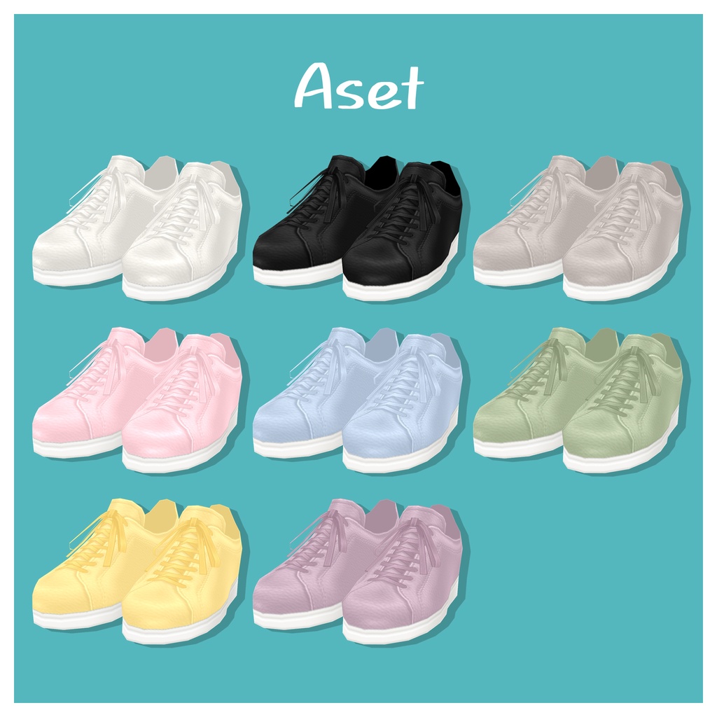 【VRoid】レザースニーカー