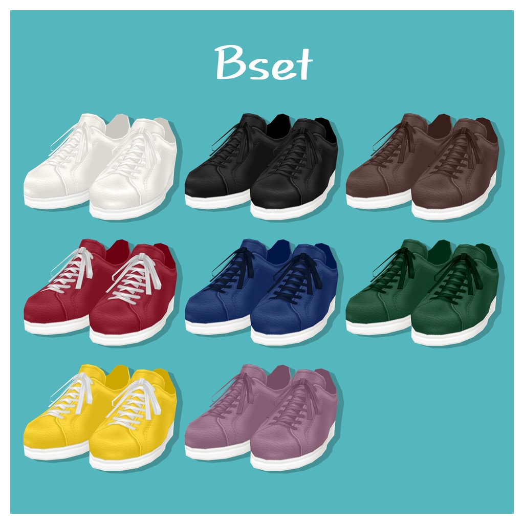 【VRoid】レザースニーカー