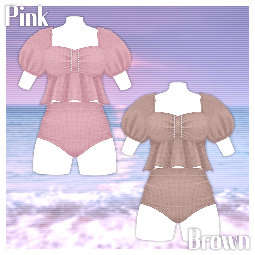 【VRoid】パフスリーブビキニ