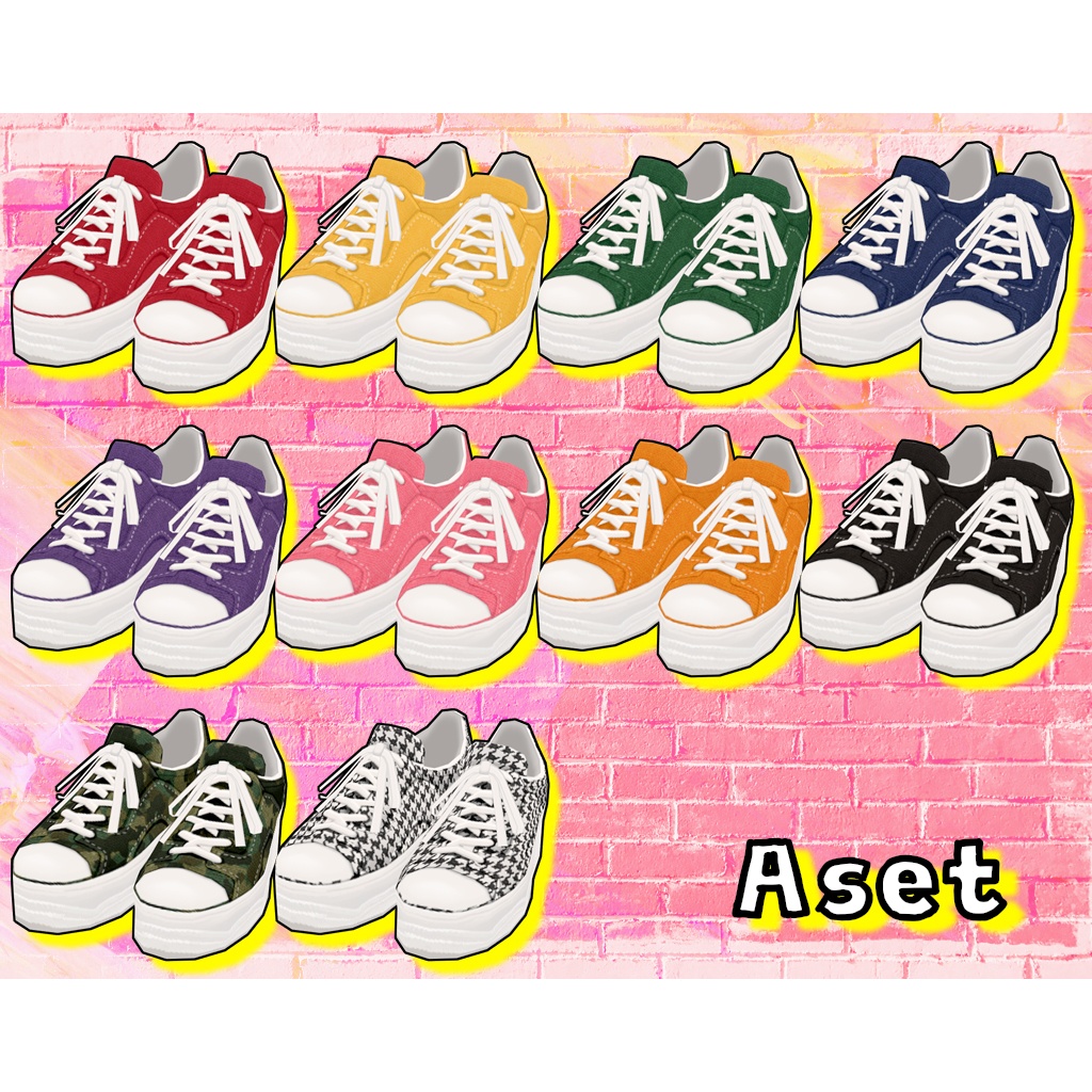 【VRoid】キャンバススニーカー