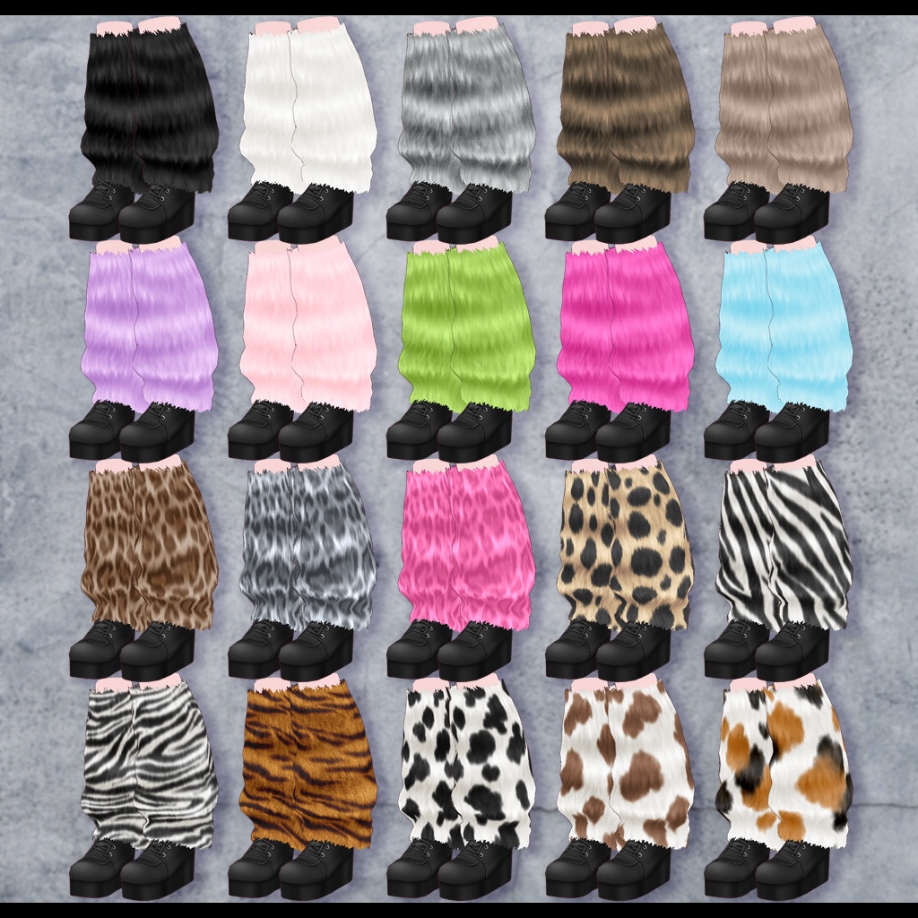 【VRoid】ファーレッグウォーマー