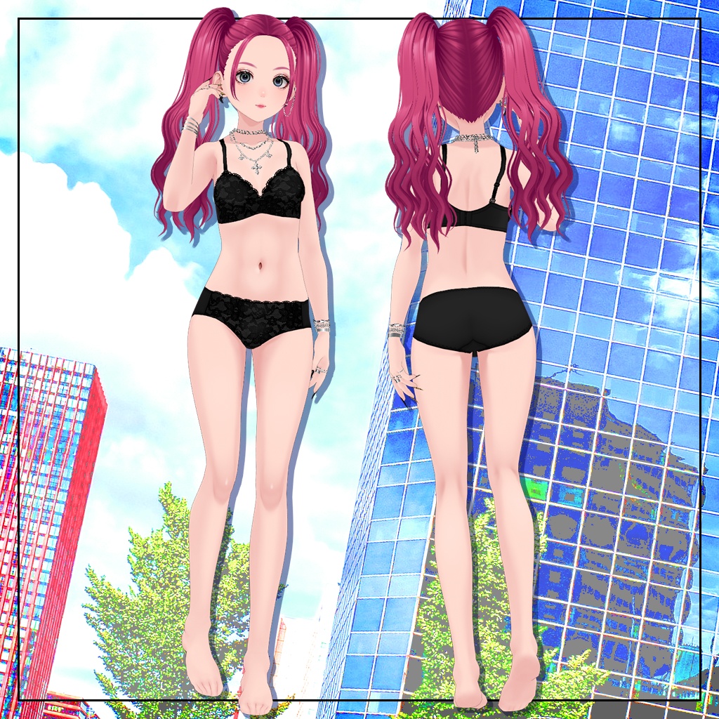 【VRoid】オリジナル3Dモデル「レオナ」【VRM】