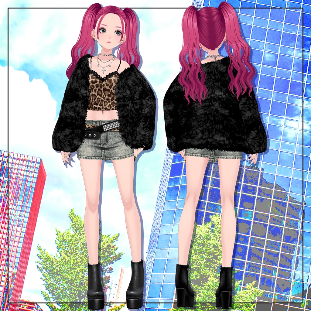 【VRoid】オリジナル3Dモデル「レオナ」【VRM】