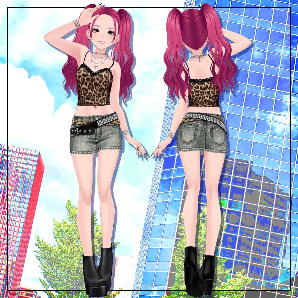 【VRoid】オリジナル3Dモデル「レオナ」【VRM】