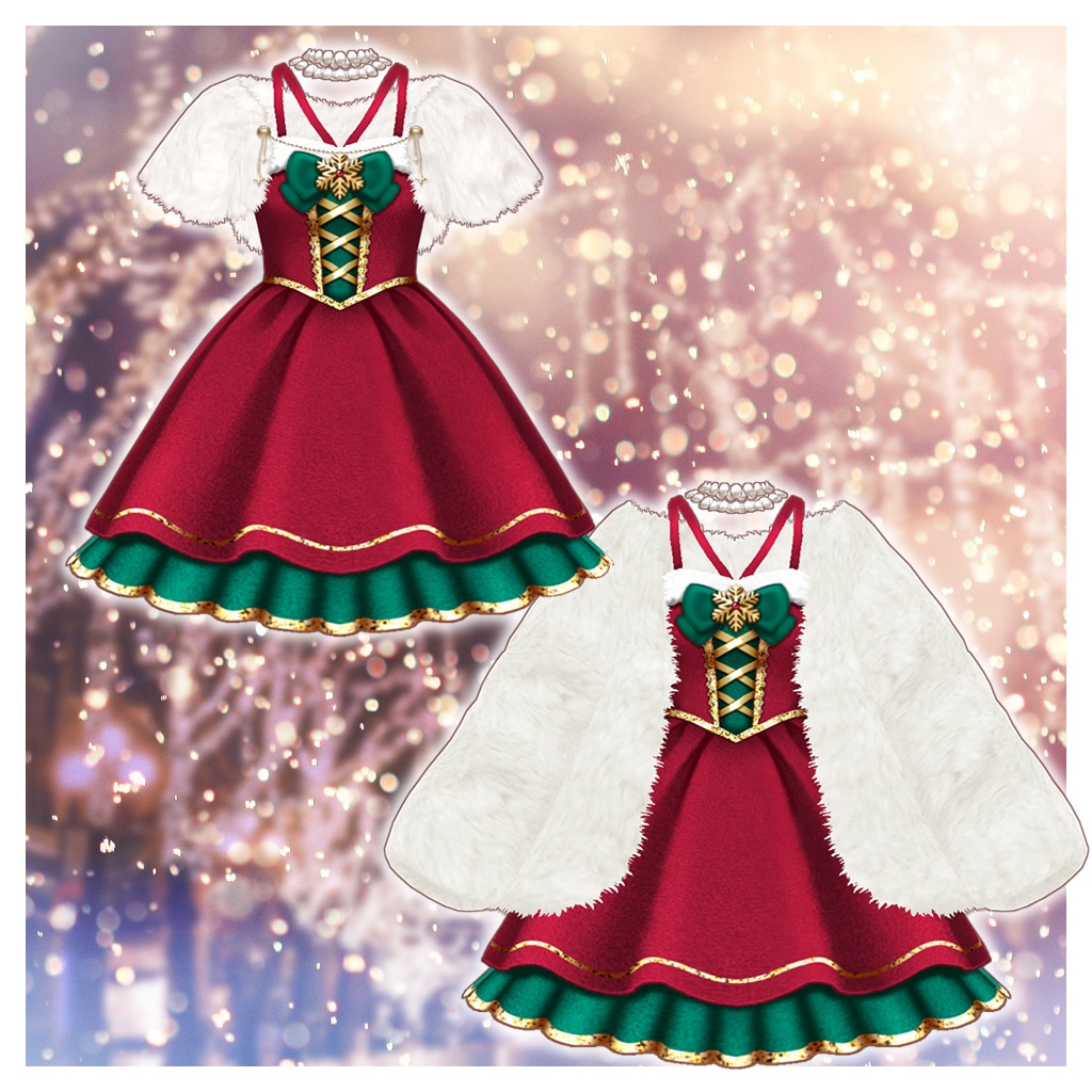 【VRoid】クリスマスワンピ