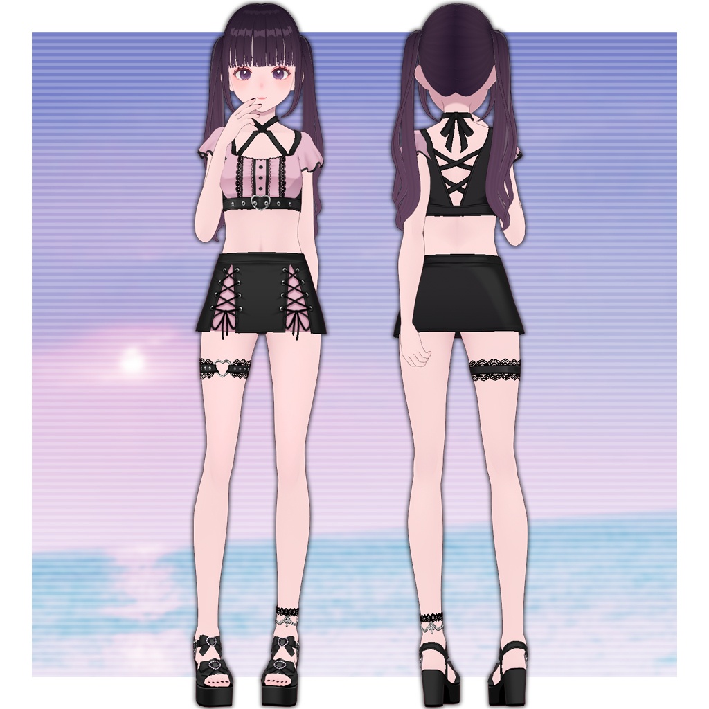 【VRoid】地雷系スイムウェア