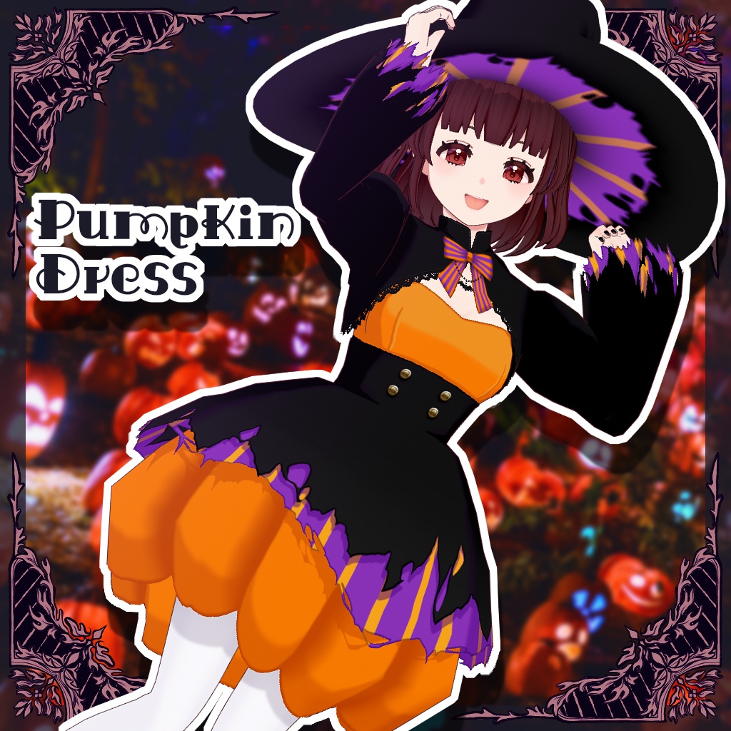 【VRoid】パンプキンドレス