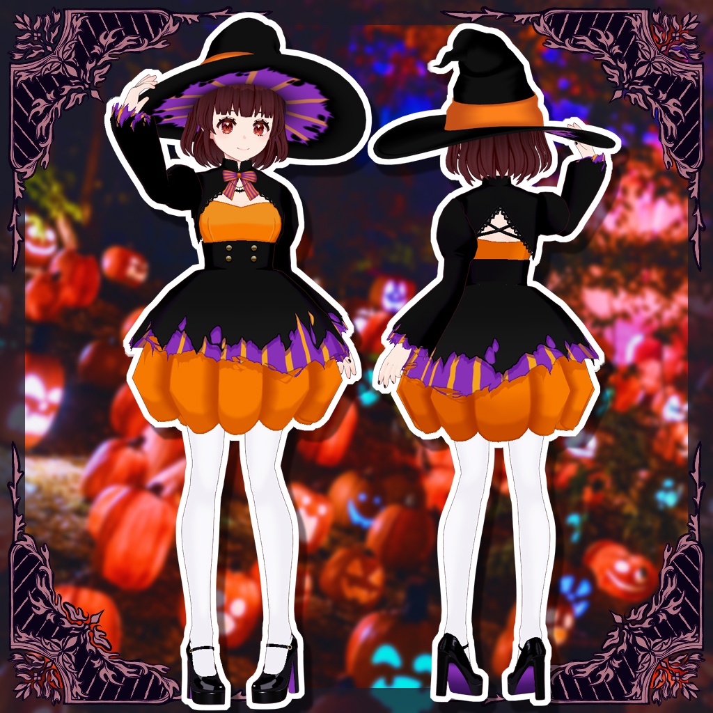 【VRoid】パンプキンドレス