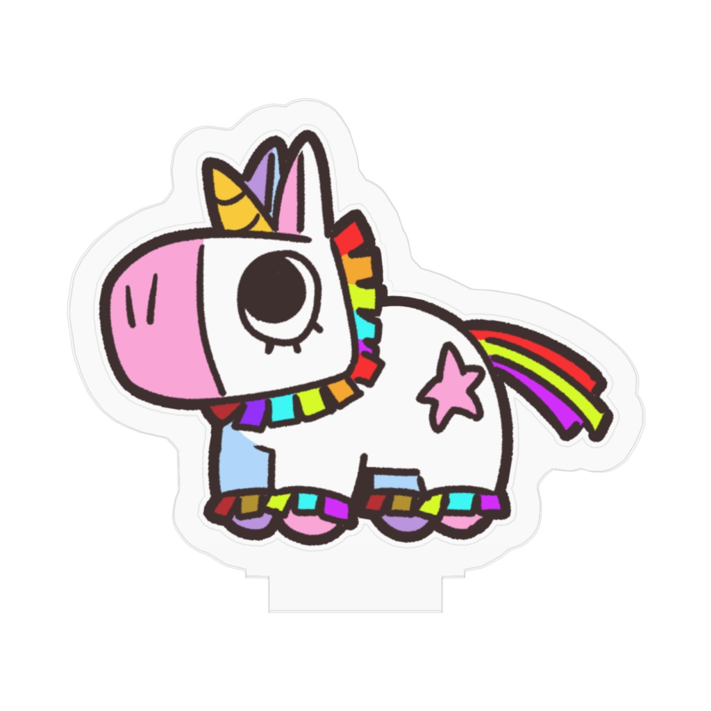 大地を踏みしめるユニコーンのピニャータ アクリルスタンド