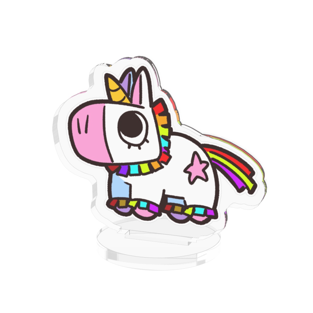 大地を踏みしめるユニコーンのピニャータ アクリルスタンド