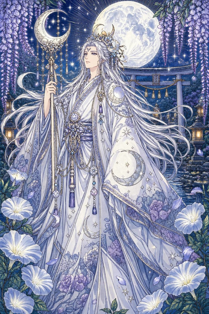 【日本神話シリーズ】月読尊【大人の塗り絵】