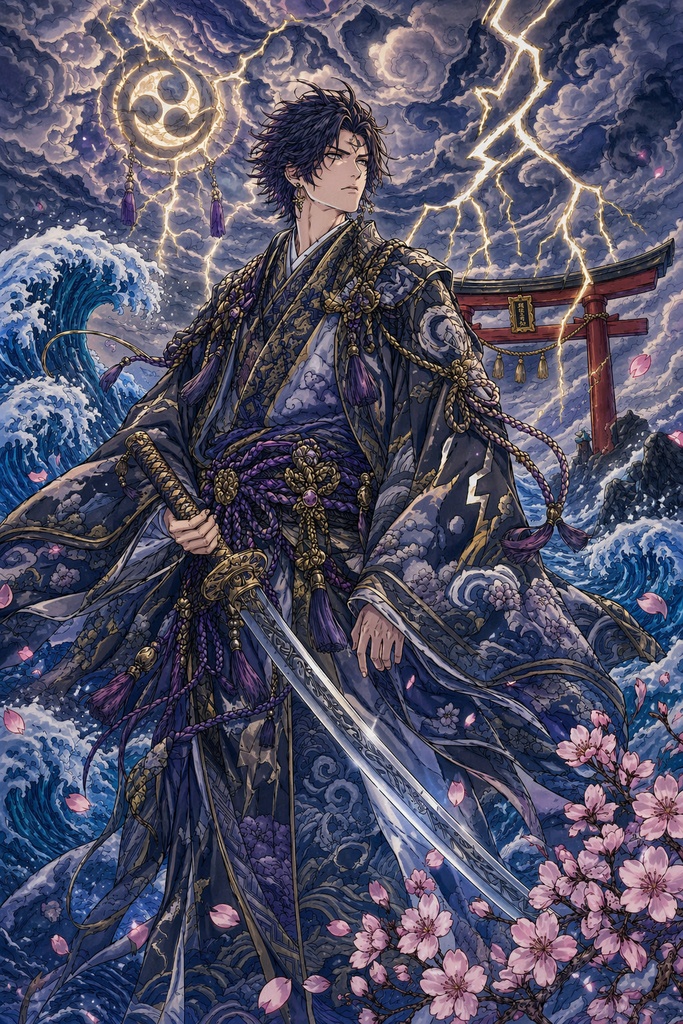 【日本神話シリーズ】素戔嗚【大人の塗り絵】