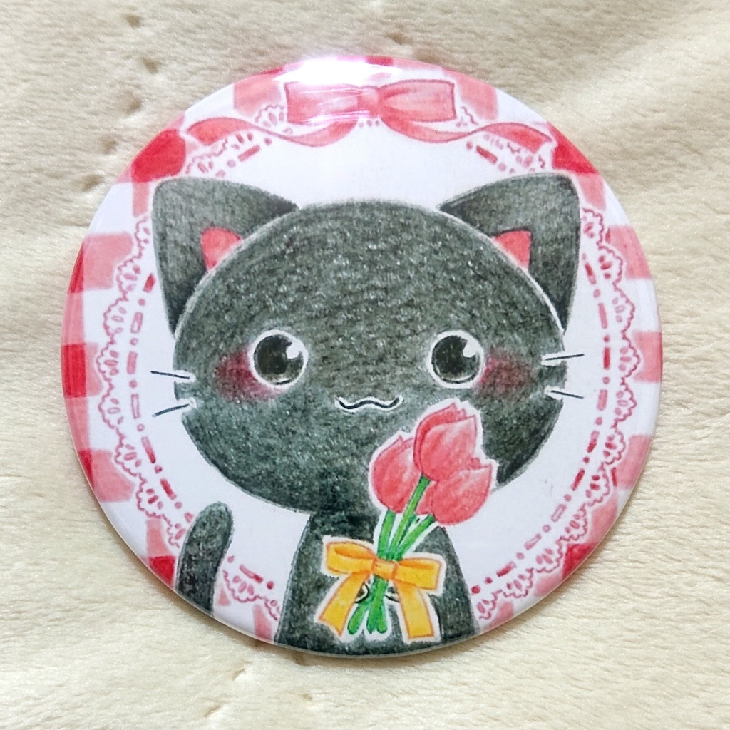 くろねこさん缶ミラー